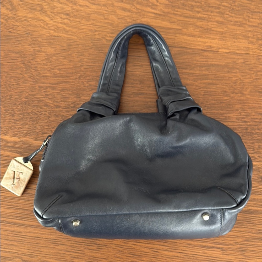 Furla Blue Leather Handbag EX